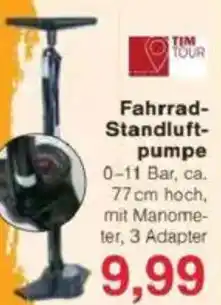 Jawoll TIM TOUR Fahrrad- Standluft- pumpe Angebot