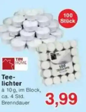 Jawoll TIM HOME Tee- lichter Angebot