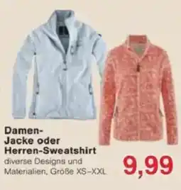 Jawoll Damen- Jacke oder Herren-Sweatshirt Angebot