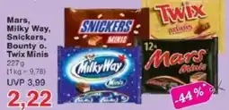 Jawoll Mars, Milky Way, Snickers, Bounty o. Twix Minis Angebot