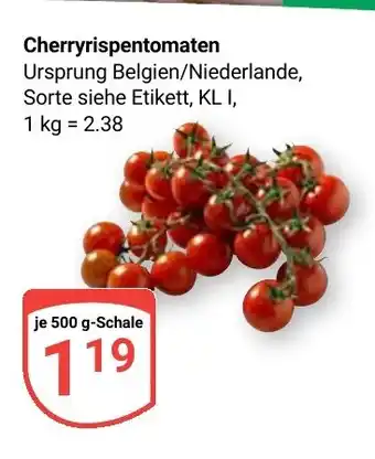 Globus Cherryrispentomaten Angebot
