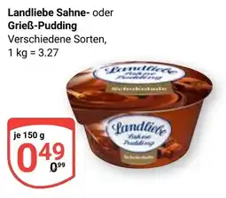 Globus Landliebe Sahne- oder Grieẞ-Pudding Angebot
