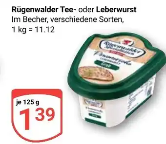 Globus Rügenwalder Tee- oder Leberwurst Angebot