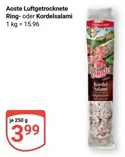 Globus Aoste Luftgetrocknete Ring- oder Kordelsalami Angebot