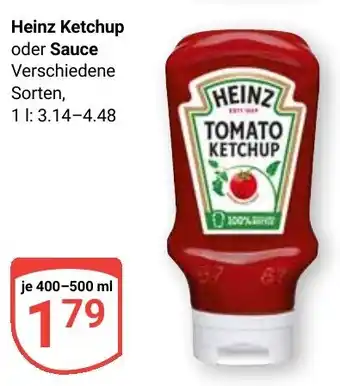 Globus Heinz Ketchup oder Sauce Angebot