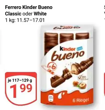 Globus Ferrero Kinder Bueno Classic oder White Angebot