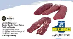 METRO True Wilderness Emsrind Dry aged Rinder Steaks Teres Major/ Flat Iron Steaks Angebot