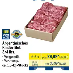 METRO Argentinisches Rinderfilet 3/4 lbs. Angebot