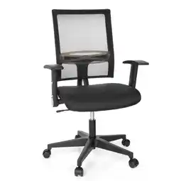 Netto Marken-Discount hjh OFFICE Home Office Bürostuhl OFFICE R8 Stoff/Netzstoff mit abklappbaren Armlehnen Angebot