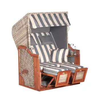 Netto Marken-Discount Garten-Strandkorb Rustikal 285 Z SUN, grey-washed Angebot