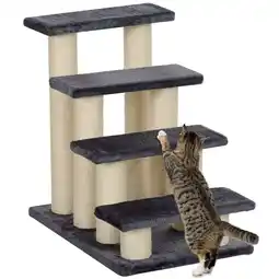 Netto Marken-Discount PawHut Katzentreppe Spanplatten, Plüsch Angebot