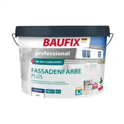 Netto Marken-Discount BAUFIX professional Fassadenfarbe Plus weiss seidenmatt, 10 Liter, Außenwand Farbe Angebot