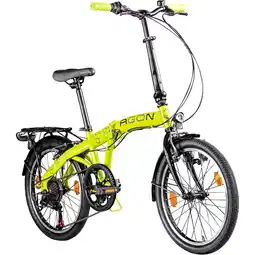 Netto Marken-Discount Agon Parklane Klapprad für Damen und Herren 150 - 185 cm 6 Gang Fahrrad Faltrad StVZO grün Angebot