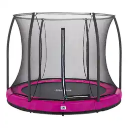 Netto Marken-Discount Salta Trampoline - Comfort Edition Ground - rund - Ø305cm - Schutzrand Pink Angebot