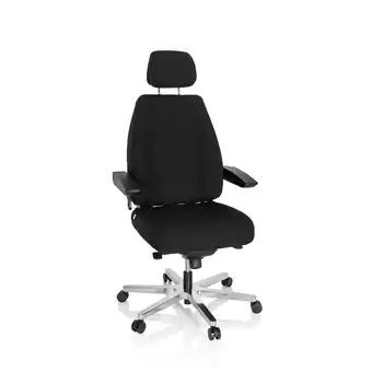 Netto Marken-Discount hjh OFFICE XXL Drehstuhl 24 HOURS I Stoff mit abklappbaren Armlehnen Angebot