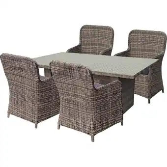 Netto Marken-Discount 5tlg. Tischgruppe Gartenmöbel Gartentisch Stuhl Garten Sessel Gartensessel Tisch Angebot