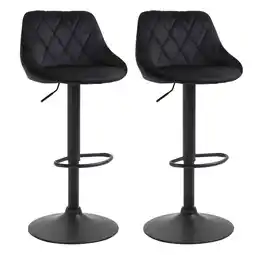 Netto Marken-Discount HOMCOM Barhocker Samtartiges Polyestergewebe, Stahl, Schaumstoff Angebot