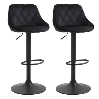 Netto Marken-Discount HOMCOM Barhocker Samtartiges Polyestergewebe, Stahl, Schaumstoff Angebot