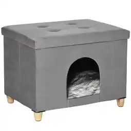 Netto Marken-Discount PawHut Katzenhaus MDF, Plüsch, Kiefernholz Angebot