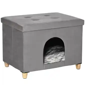 Netto Marken-Discount PawHut Katzenhaus MDF, Plüsch, Kiefernholz Angebot