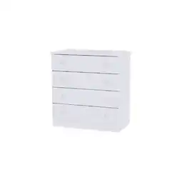Netto Marken-Discount Lorelli Kommode Dresser 81 x 50 x 86 cm, 4 große Schubladen, schnelle Montage in weiß Angebot