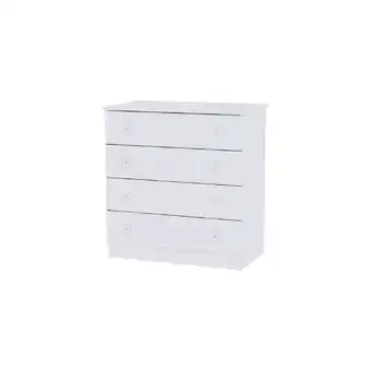 Netto Marken-Discount Lorelli Kommode Dresser 81 x 50 x 86 cm, 4 große Schubladen, schnelle Montage in weiß Angebot
