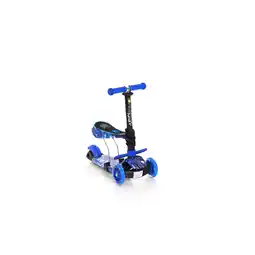 Netto Marken-Discount Lorelli Kinderroller Laufrad 2 in 1 Smart PU Räder leuchten klappbar verstellbar jeans blau Angebot