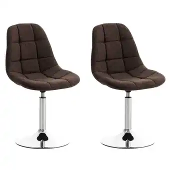 Netto Marken-Discount CLP 2er Set Stühle Emil Stoff I Mit Gestepptem Sitz I Drehstühle Mit Trompetenfüße In Chromoptik Angebot