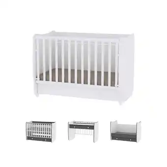 Netto Marken-Discount Lorelli Babybett Dream 70 x 140 cm umbaubar Kinderbett Schaukelbett Schreibtisch in weiß Angebot
