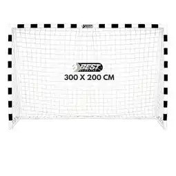 Netto Marken-Discount Best Sporting Fußballtor Soccer 300 x 200 x 90 cm, schwarz-weiß Angebot