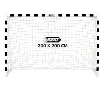 Netto Marken-Discount Best Sporting Fußballtor Soccer 300 x 200 x 90 cm, schwarz-weiß Angebot