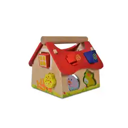 Netto Marken-Discount Moni Sortierspiel Tierhaus 2044 Formsortierspiel aus Holz, 12 Formen und Figuren bunt Angebot