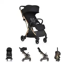 Netto Marken-Discount Cangaroo Kinderwagen easy Fold Buggy Alu Sonnendach verstellbar, faltbar, Korb schwarz gold Angebot