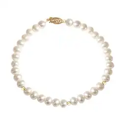 Netto Marken-Discount Fascination by Ellen K. Armband Gold 585 mit weißen Perlen 20cm Angebot