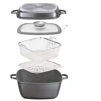Netto Marken-Discount STONELINE Multi-Eckpfanne 28 x 28 cm, mit Dampf- und Frittierfunktion Angebot