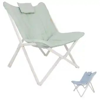 Netto Marken-Discount BO-CAMP Schmetterlingsstuhl Campingstuhl Gordes Relax Stuhl Sessel Garten Lounge Farbe: blau Angebot