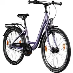 Netto Marken-Discount Zündapp C400 Jugendfahrrad 24 Zoll Fahrrad ab 130-145 cm 3 Gang Tiefeinsteiger flieder Angebot