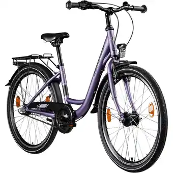 Netto Marken-Discount Zündapp C400 Jugendfahrrad 24 Zoll Fahrrad ab 130-145 cm 3 Gang Tiefeinsteiger flieder Angebot