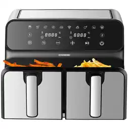 Netto Marken-Discount Steinborg 3in1 Dual Heißluftfritteuse 4+4L 10 automatische Programme 1700W Angebot