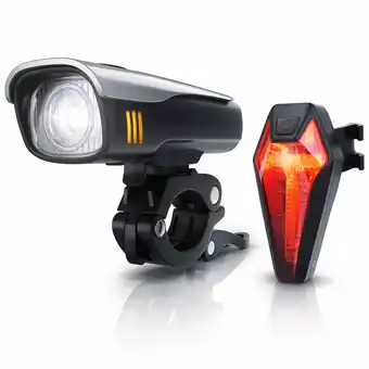Netto Marken-Discount Aplic LED Fahrradlampen-Set mit Front & Rücklicht - Fahrradbeleuchtung mit Akku / StvZO zugelassen Angebot