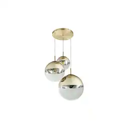 Netto Marken-Discount Hängelampe Gold, 3 Glas Kugeln, 20 - 25 - 30 cm Angebot