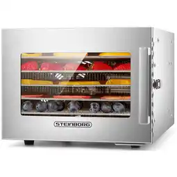 Netto Marken-Discount Steinborg Dörrautomat Edelstahl 6 Etagen 24h Timer 400W Angebot