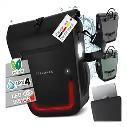 Netto Marken-Discount ELONEO Fahrradtasche für Laptop wasserdicht mit LED, 25L Angebot