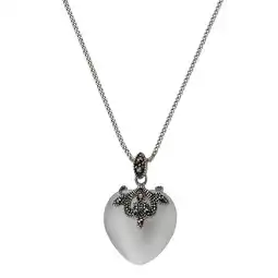 Netto Marken-Discount Zeeme Gemstones Halskette Silber 925 oxydiert 45cm lang mit Katzenauge und Markasit Angebot