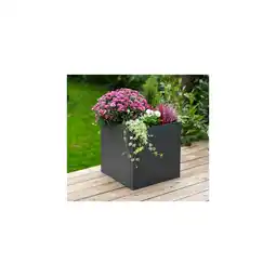 Netto Marken-Discount Westmann Metall Pflanzkübel Talus S Anthrazit 50x50x50cm Angebot