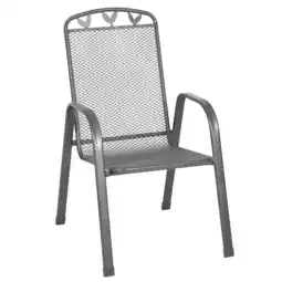Netto Marken-Discount Stapelsessel-Set, 4-teilig, Stahlrahmen, kunststoffummantelt, wetterfest, pflegeleicht, eisengrau Angebot