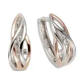 Netto Marken-Discount Zeeme Silber Ohrringe Silber 925 zweifarbig 6x Zirkonia weiß Angebot