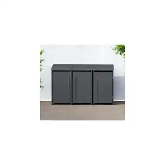 Netto Marken-Discount Westmann Mülltonnenbox Moderna 3 3x 240 L Anthrazit 83x211x135cm Angebot