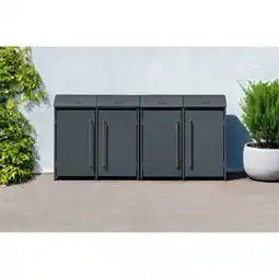 Netto Marken-Discount Westmann Mülltonnenbox Moderna 4 4x 240 L Anthrazit 83x278x135cm Angebot