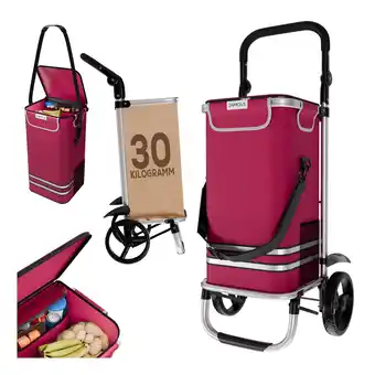 Netto Marken-Discount 24MOVE Einkaufstrolley VEHLO 3in1 Trolley faltbarer Einkaufswagen mit Kühlfach, rot Angebot